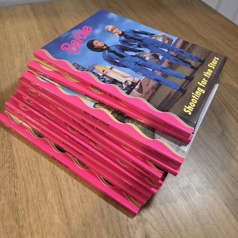 Barbie Book Collection with Pink Covers
